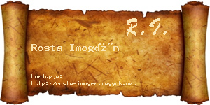Rosta Imogén névjegykártya